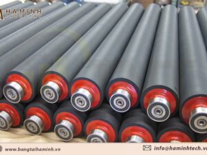 Con lăn bọc cao su băng tải Hà Minh