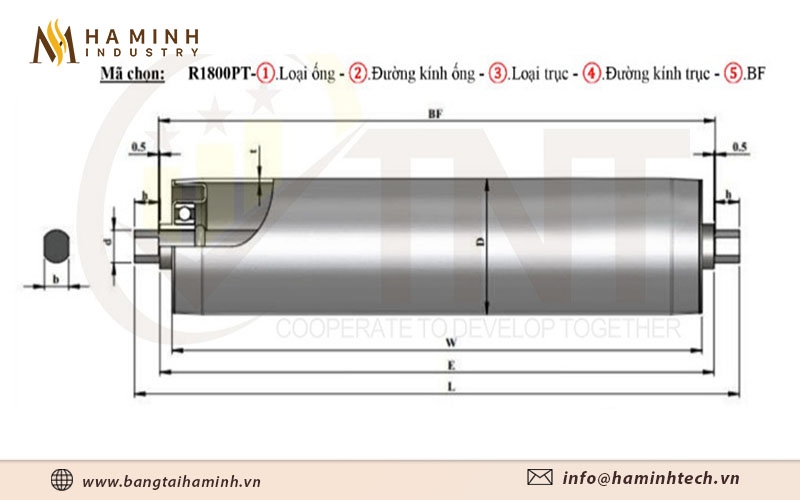 Cấu tạo Con lăn inox
