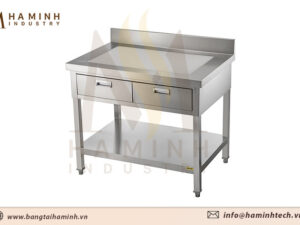 bàn thao tác khung inox Hà Minh