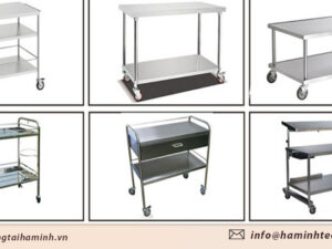 Bàn thao tác Inox có bánh xe