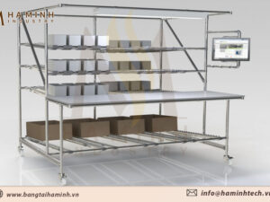 bàn thao tác khung inox Hà Minh