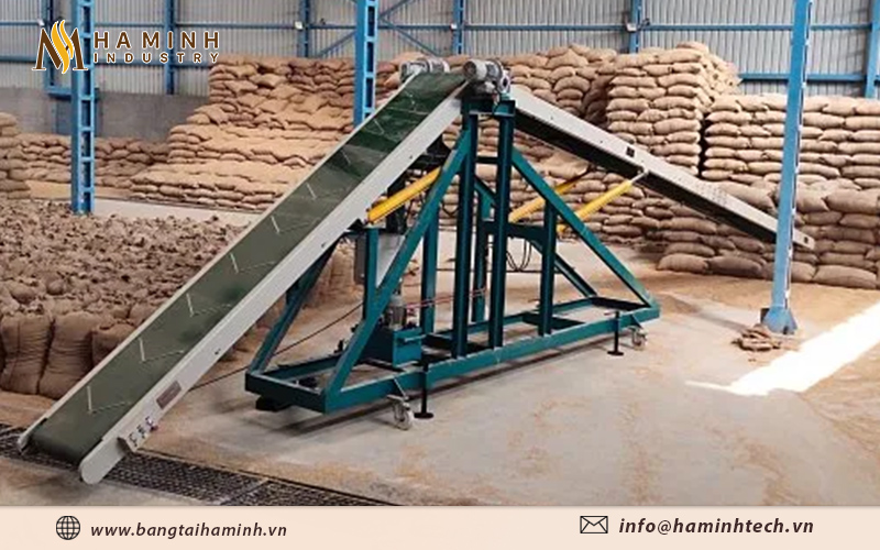 Hệ thống băng chuyền dạng cánh bướm có thể nâng hạ linh hoạt, tính cơ động cao