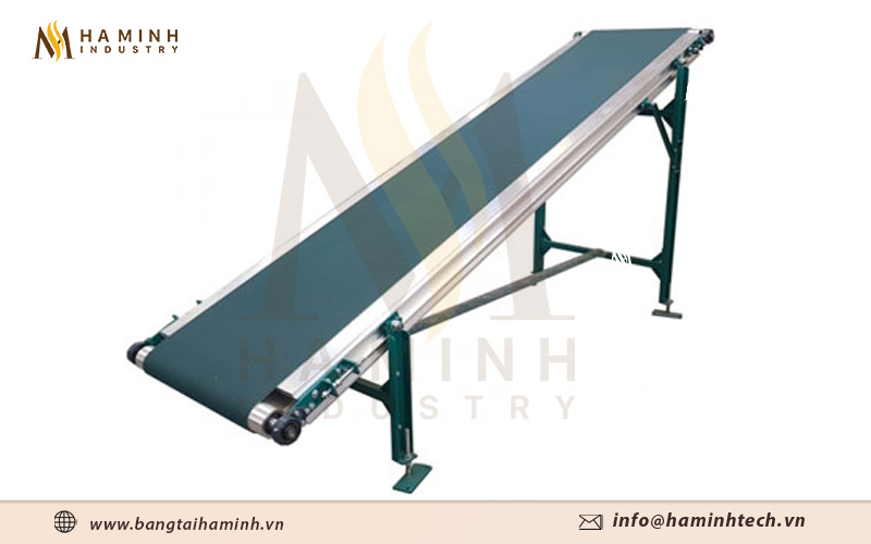 Cấu tạo chung của băng tải nghiêng