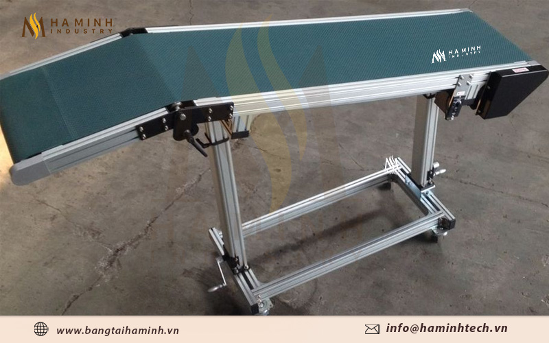 Cấu tạo chung của băng tải nghiêng