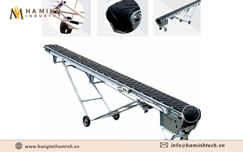 Băng tải cao su nâng hạ trở thành thiết bị quen thuộc trong nhiều nhà máy, phân xưởng