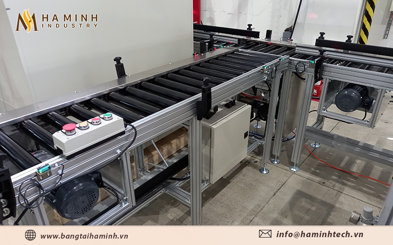 Băng tải con lăn dùng động cơ có giá thành phải chăng, ứng dụng rộng rãi trong đời sống