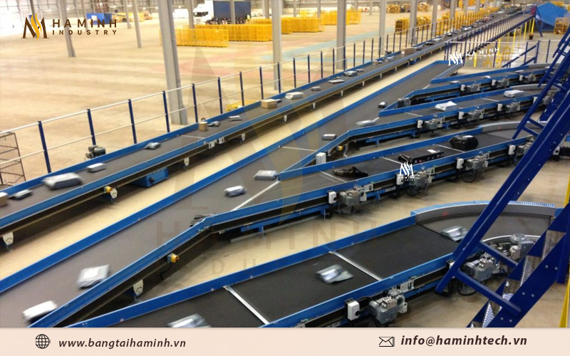 Hệ thống băng chuyền trong ngành logistic Hệ thống băng chuyền trong ngành logistic