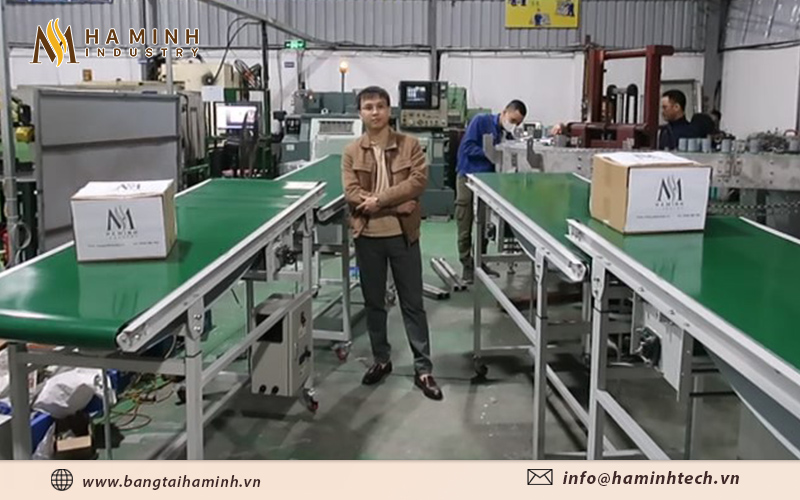 Ứng dụng của băng tải nghiêng PVC