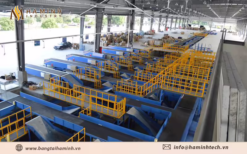 Băng tải ngành Logistic giúp tăng năng suất, tiết kiệm chi phí vận chuyển