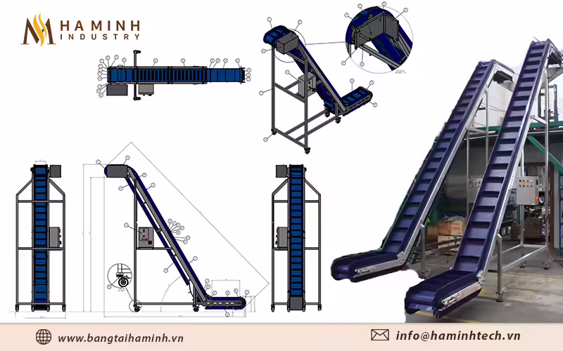 Băng tải chữ Z vận chuyển nhanh chóng, hiệu quả, hoạt động tốt trong điều kiện chật hẹp