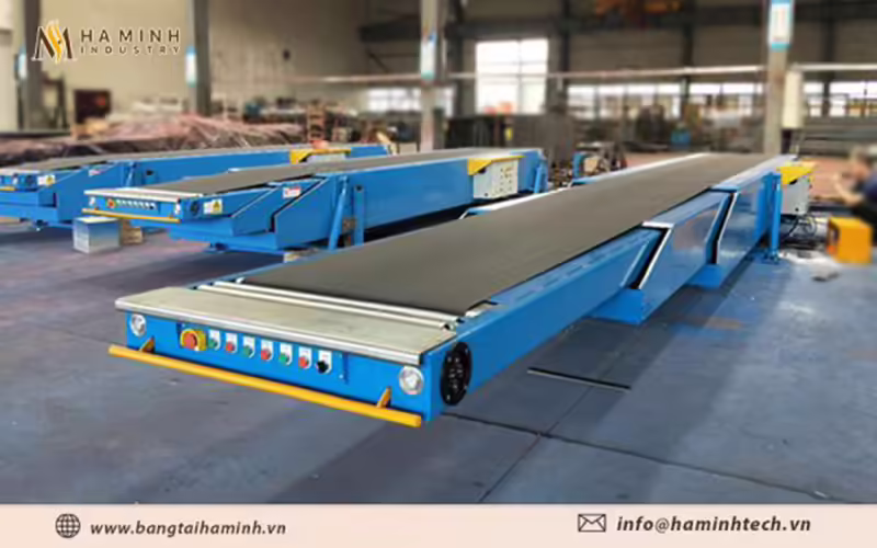 Băng tải co rút có thiết kế nhỏ gọn, hoạt động bền bỉ và hiệu quả