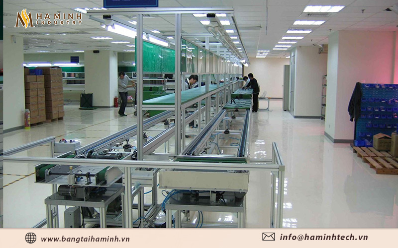 Băng tải xích bản mạch PCB thiết kế đơn giản, đảm bảo công năng hữu dụng