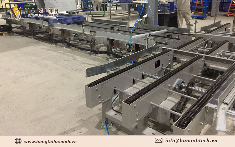 Băng tải xích được thiết kế đa dạng mẫu mã, phù hợp với mọi nhu cầu sử dụng