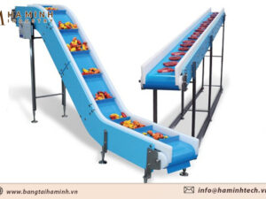 hệ thống băng tải belt PU vận chuyển thực phẩm HM-HPU-01