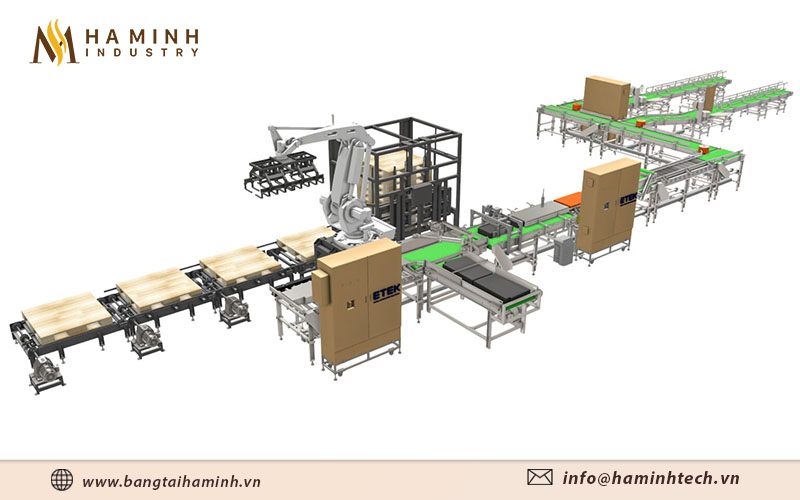 Hệ thống Robot bốc xếp hàng hóa lên Pallet tự động HM-PLT-03