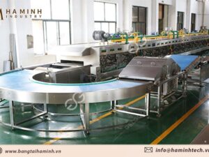 hệ thống băng tải PU vận chuyển thực phẩm