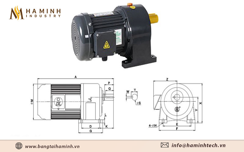 Cấu tạo của động cơ giảm tốc chân đế