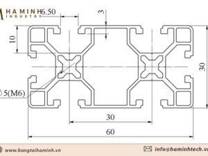 khung nhôm định hình 30x60